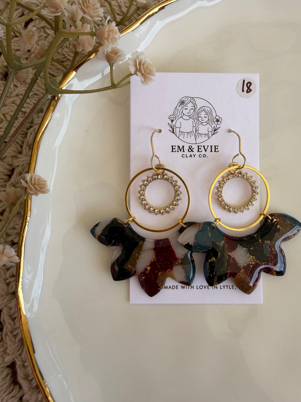 marbled double dangles