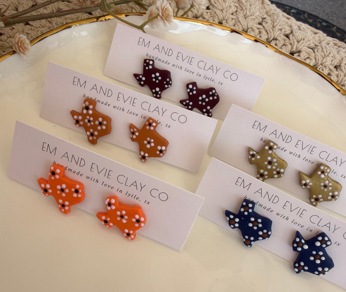 texas studs- college colors