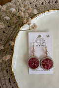 joshy- pink/orange antler dangles